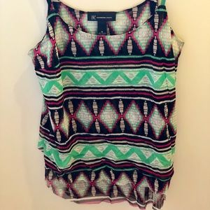 INC Eye Catching Tribal Colored Tank Top